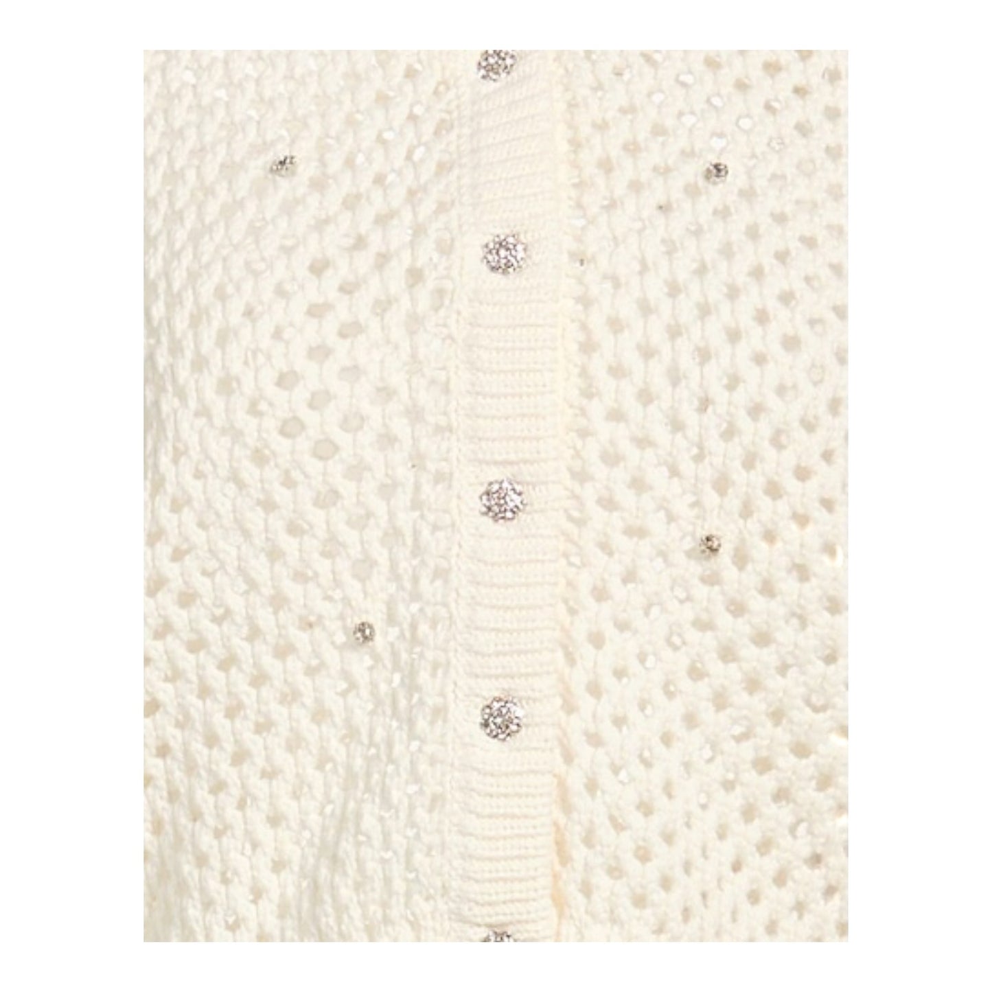Ganni Cream Diamante Cardigan - 10/12
