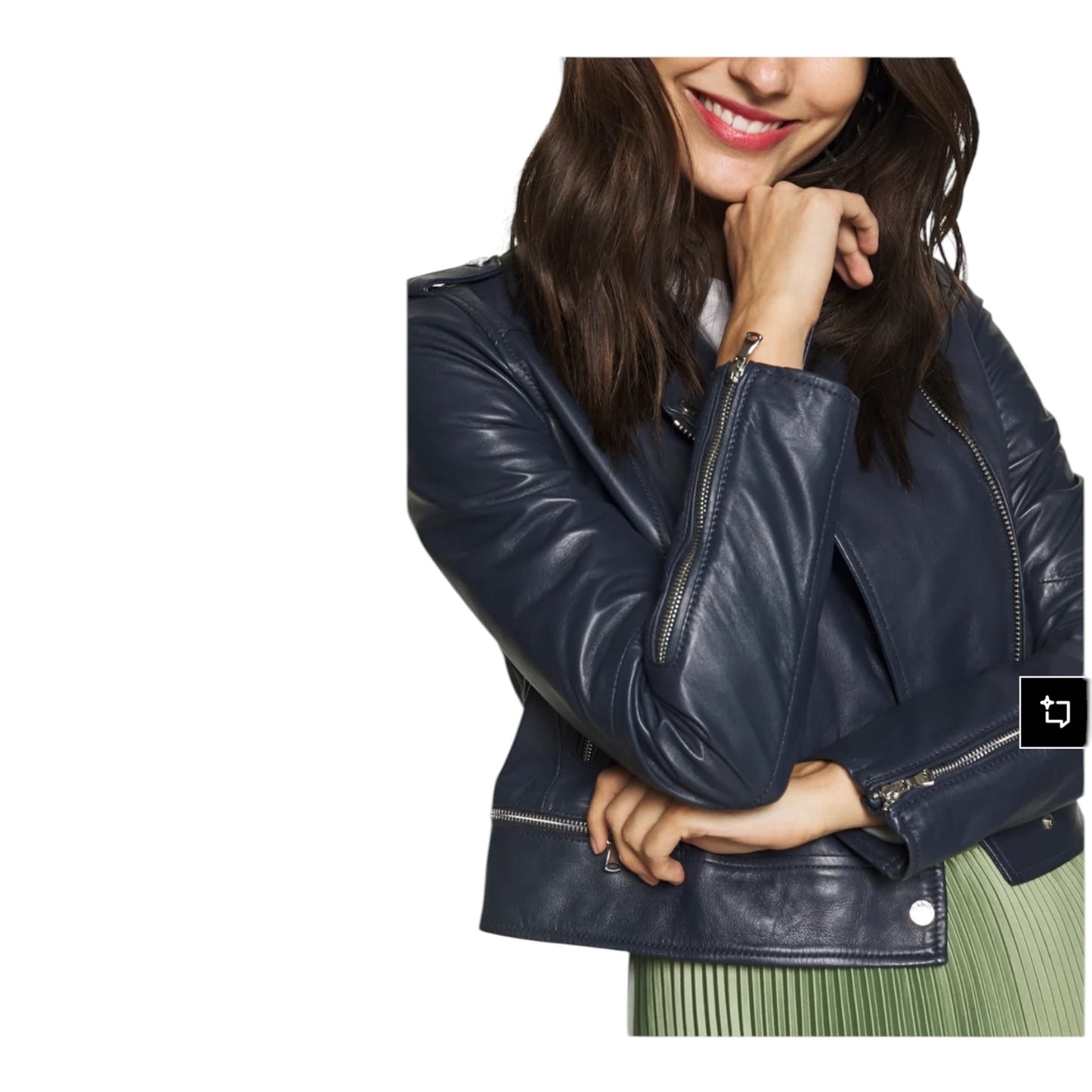 Oakwood Navy Leather Jacket - 10/12