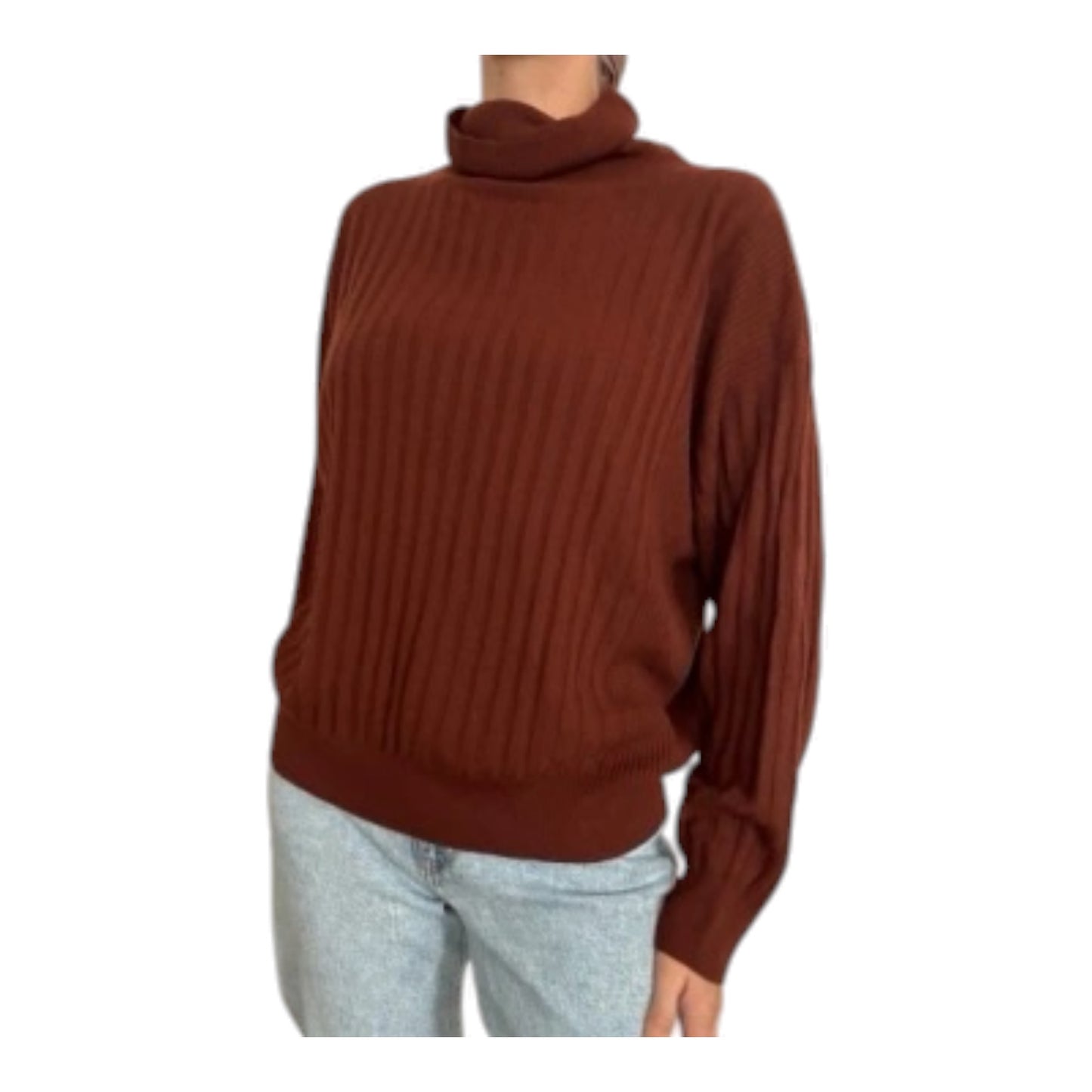 Jigsaw Cinnamon Brown Turtleneck Jumper - 8