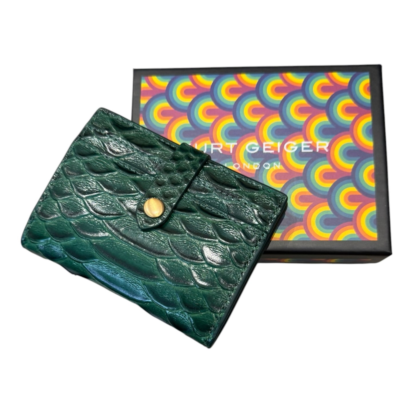 Kurt Geiger Green Brixton Card Holder - NEW