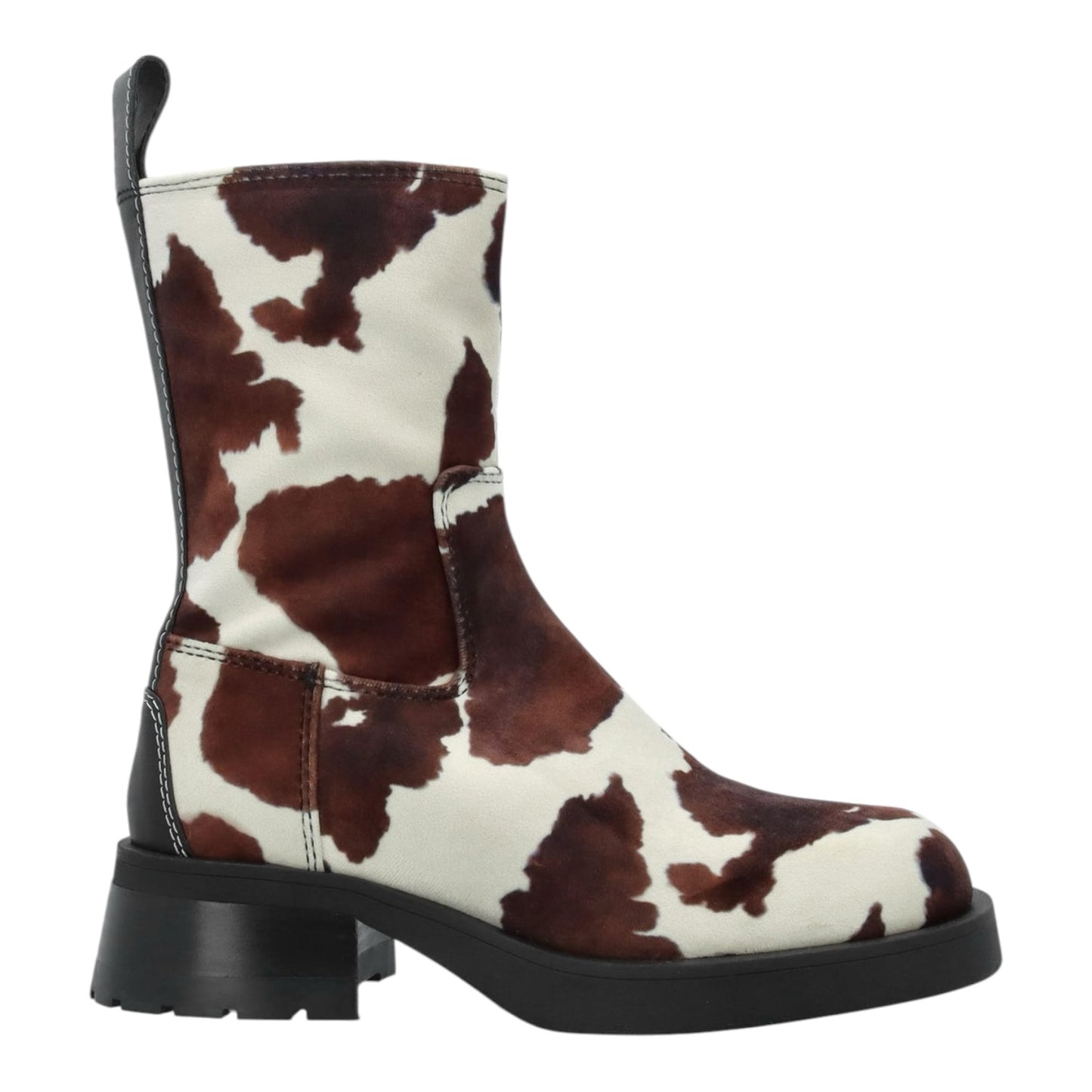 Miista Yolanda Cow Block Heel Ankle Boots - 40/7 - NEW