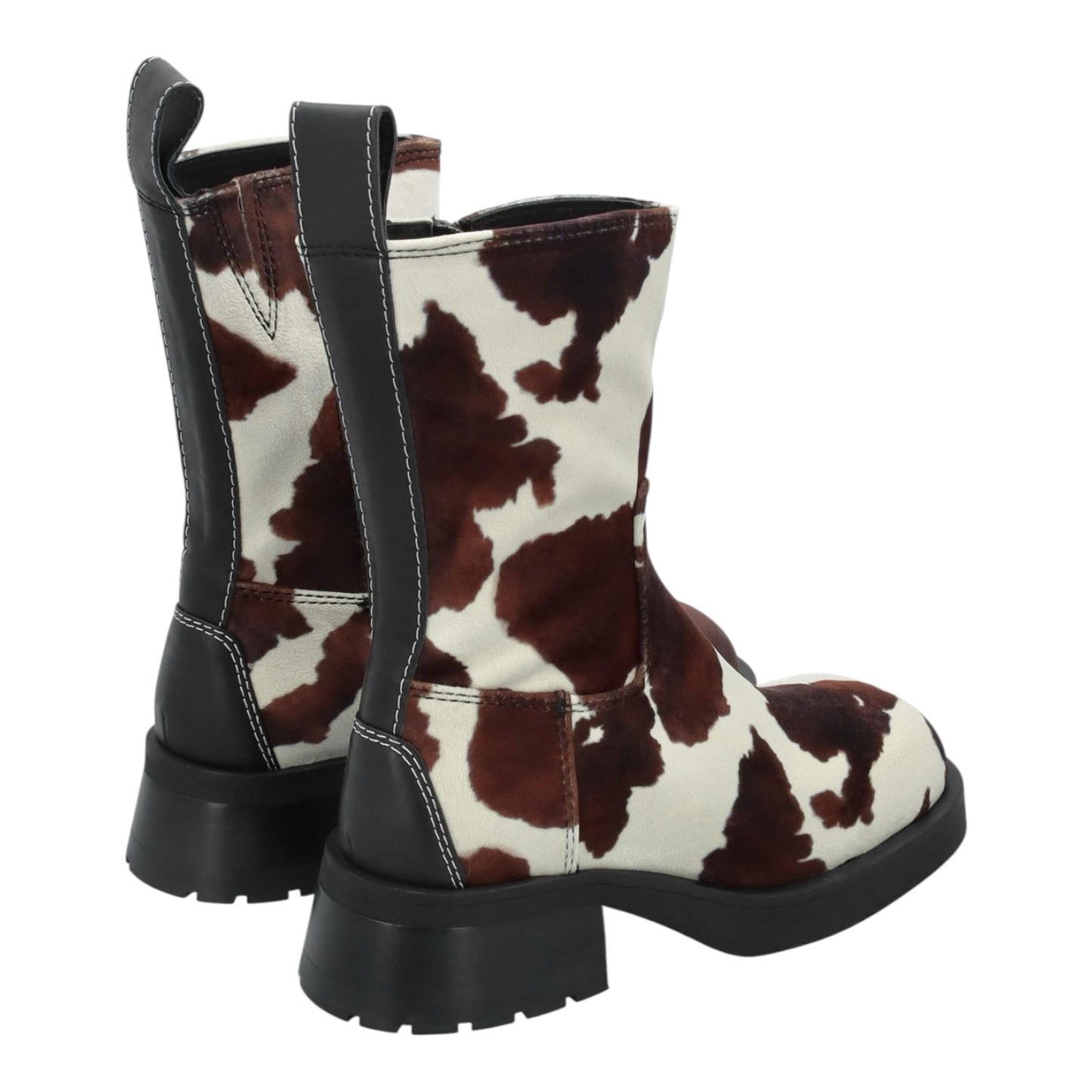 Miista Yolanda Cow Block Heel Ankle Boots - 40/7 - NEW