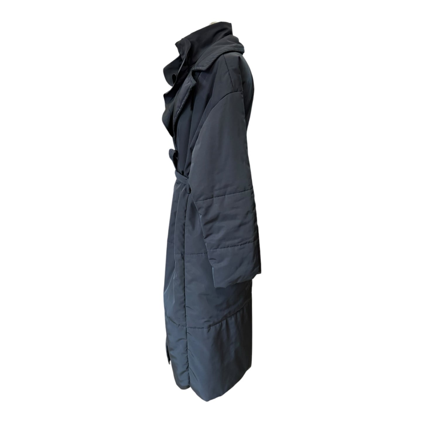 Marella Bozen Black Ruffle Neck Coat - 14/16