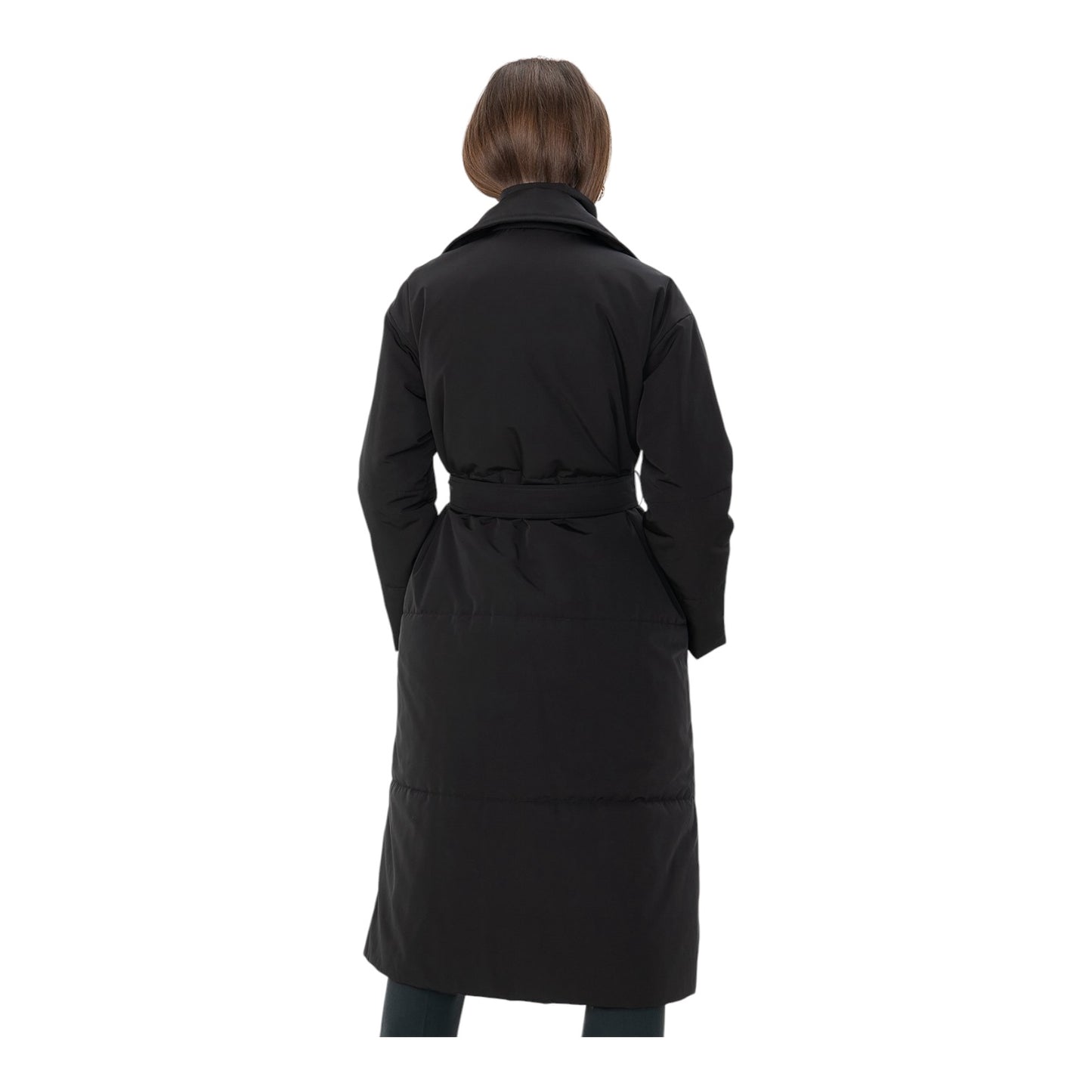 Marella Bozen Black Ruffle Neck Coat - 14/16