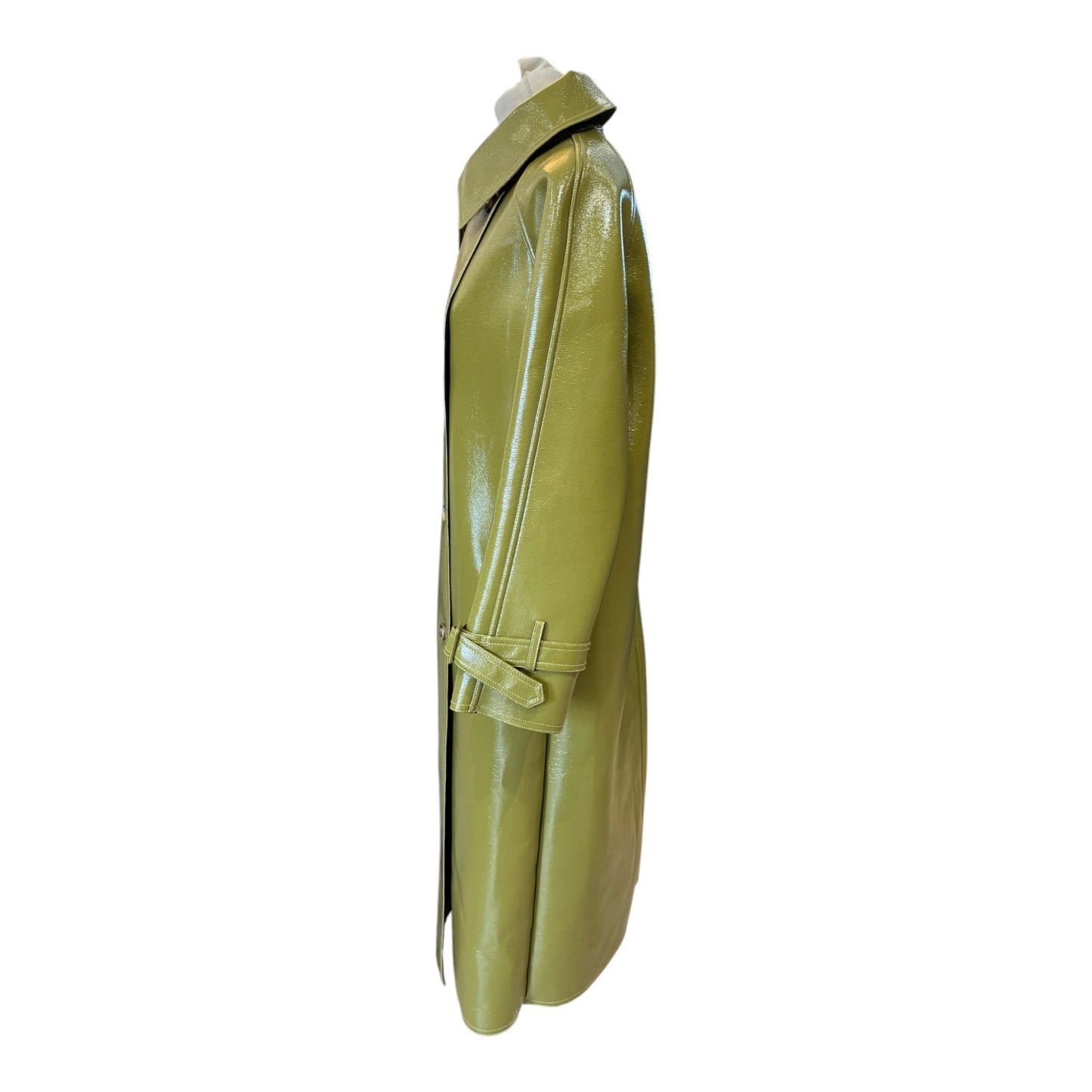 The Frankie Shop Oversized Khaki Glossed Trench - 8/10