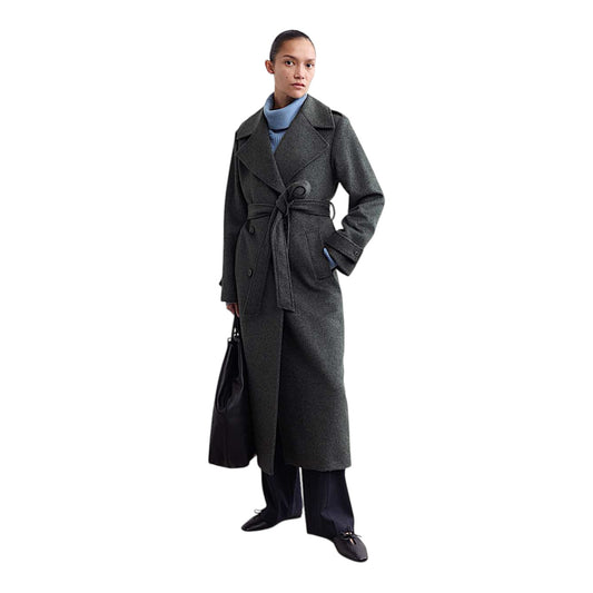 Jaeger Pure Wool Belted Longline Wrap Coat - 16 - NEW