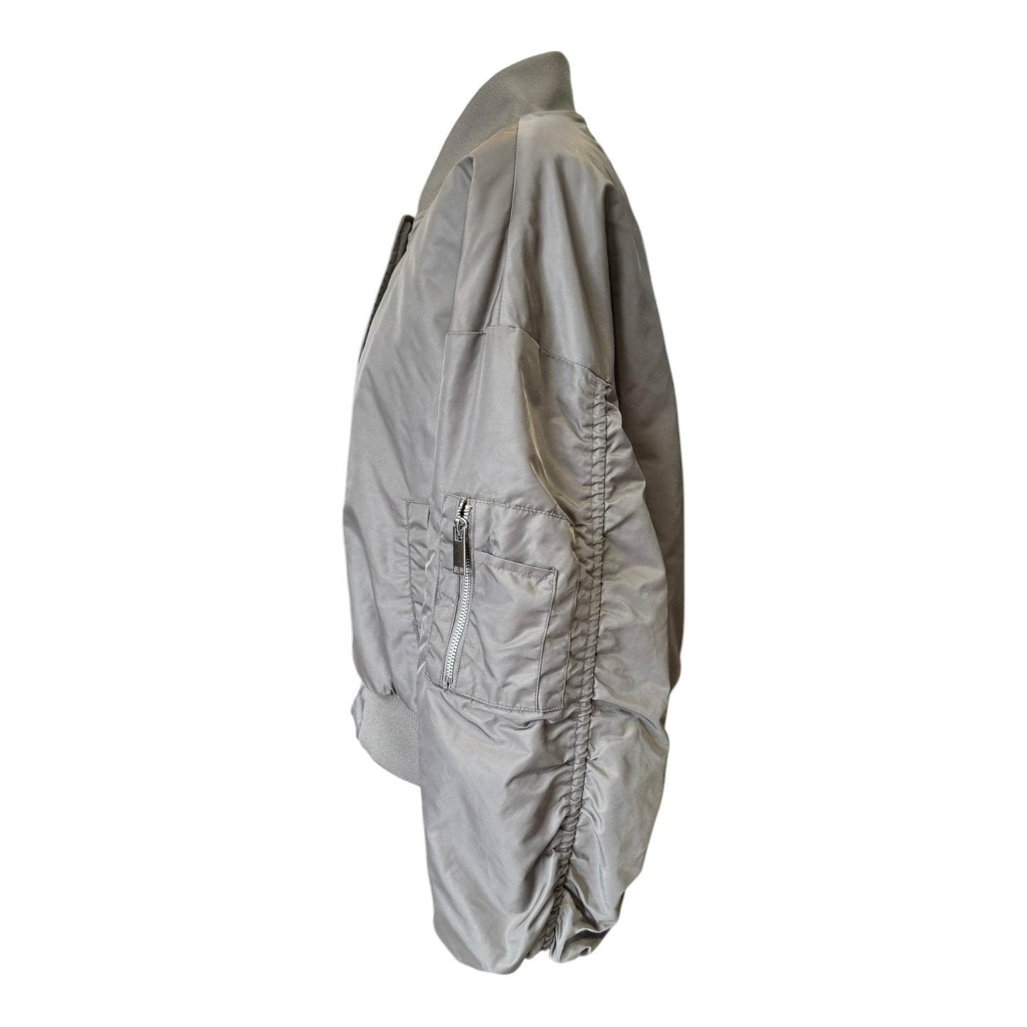 My Essential Wardrobe Taupe Short Bomber Jacket - 12