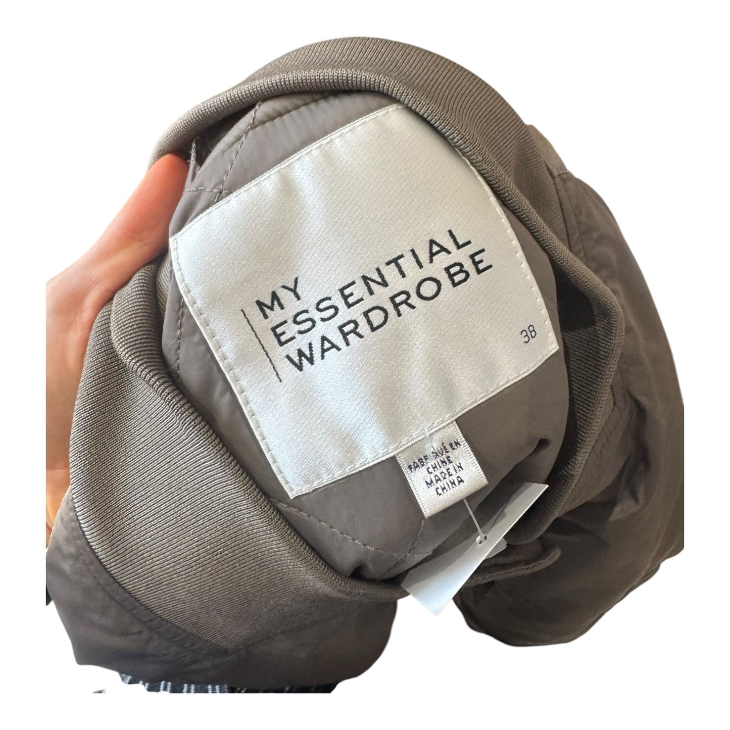 My Essential Wardrobe Taupe Short Bomber Jacket - 12
