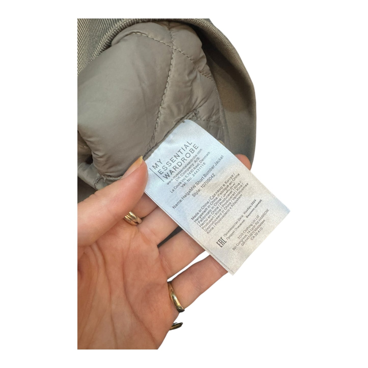 My Essential Wardrobe Taupe Short Bomber Jacket - 12