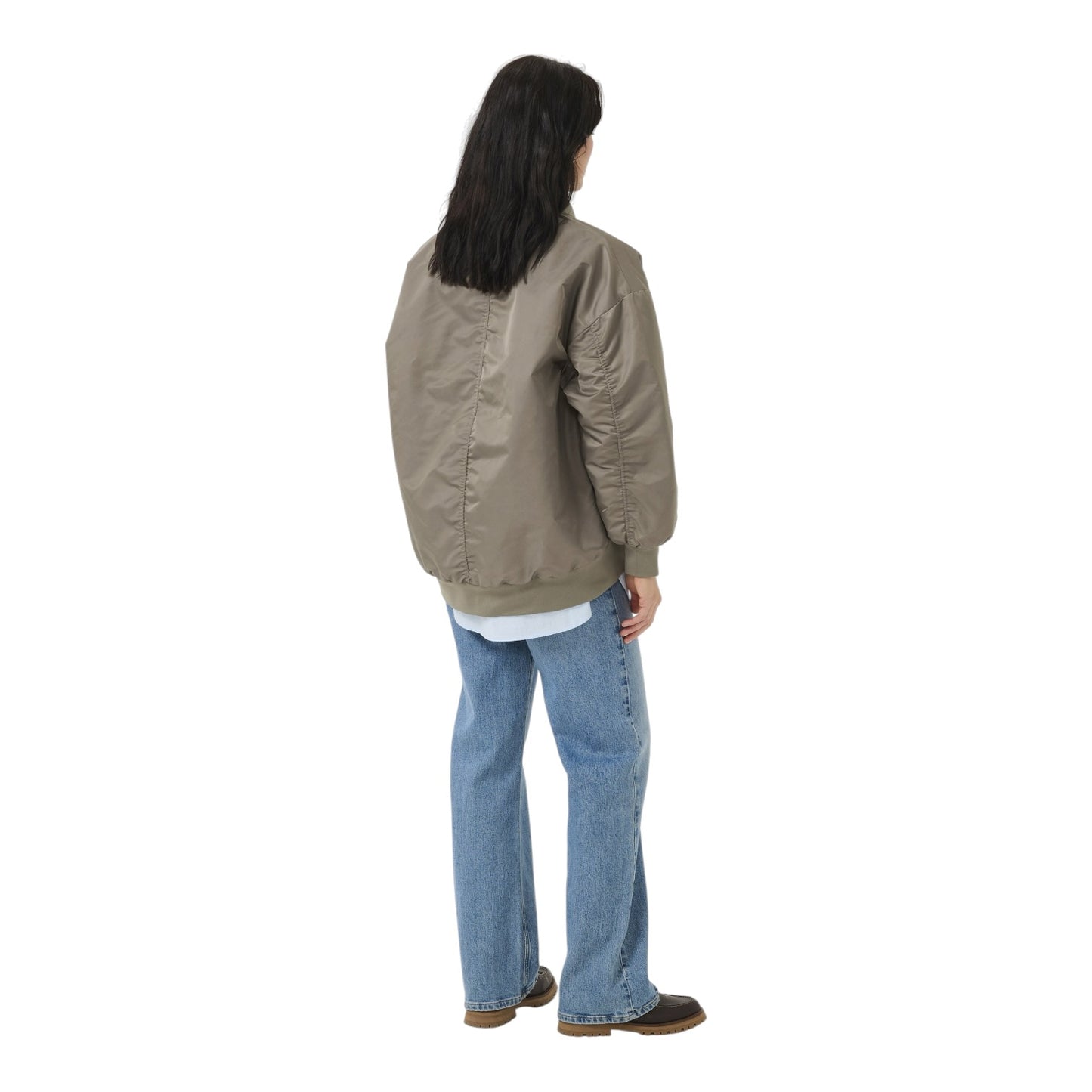 My Essential Wardrobe Taupe Short Bomber Jacket - 12
