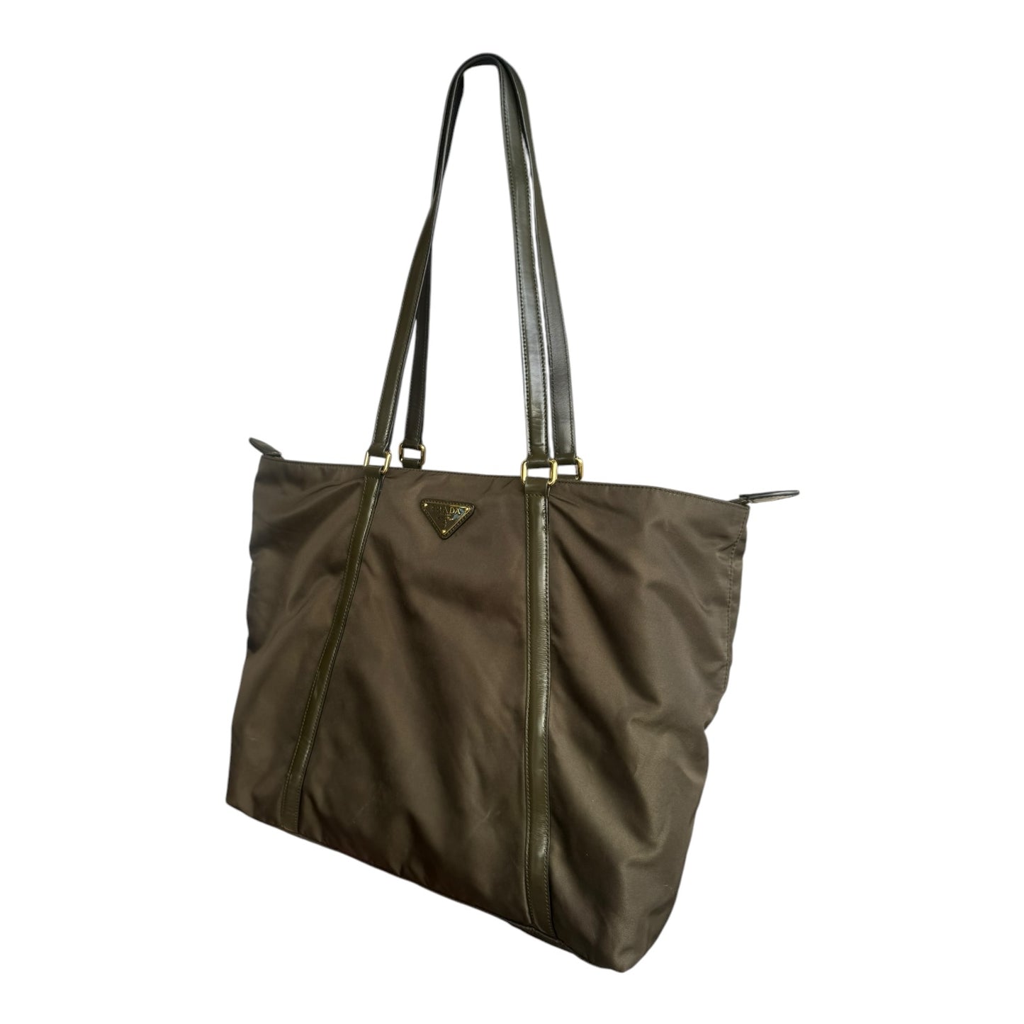 Prada Khaki Re-Nylon Tote Bag