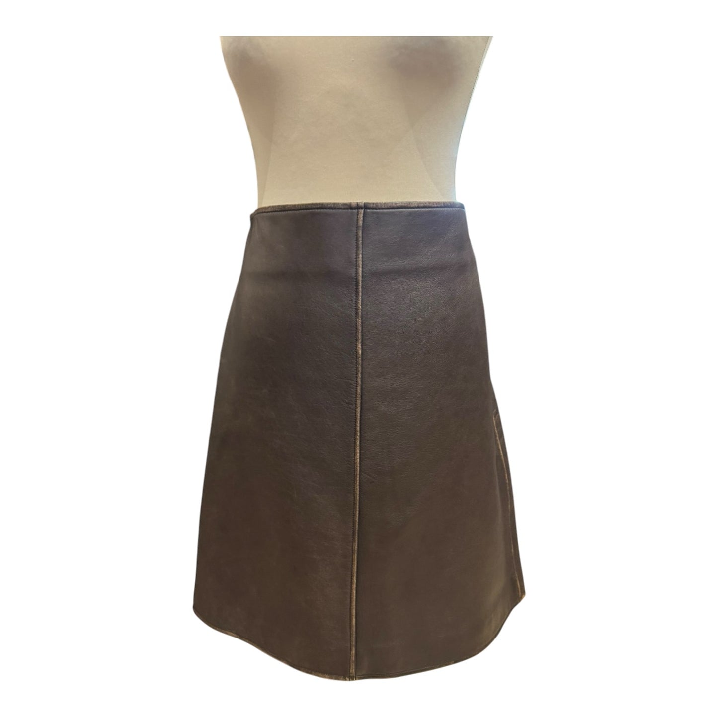 Weekend Max Mara Leather Mini Skirt - 14