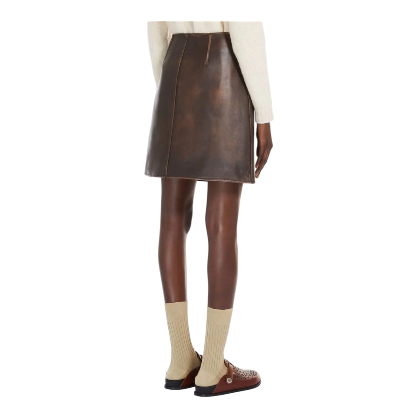 Weekend Max Mara Leather Mini Skirt - 14