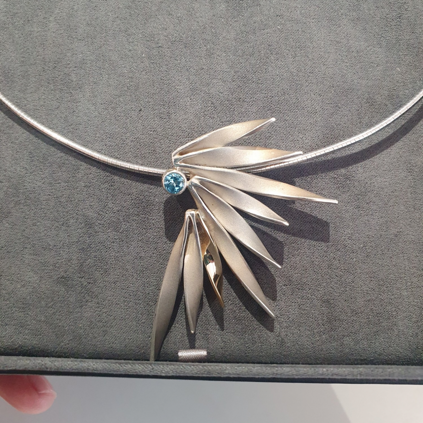 Steensons Handmade Silver, Gold and Blue Topaz
