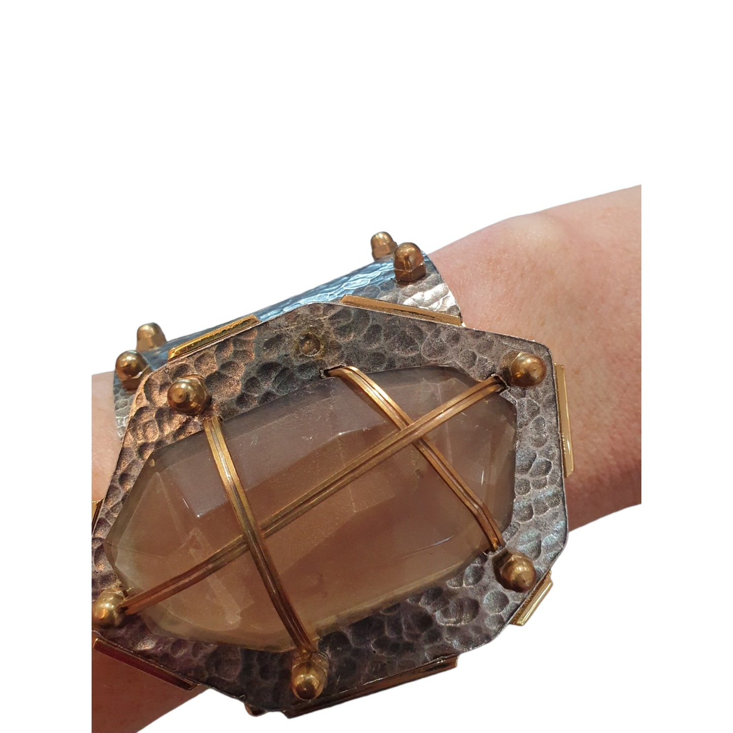 Lanvin Metal and Crystal cuff