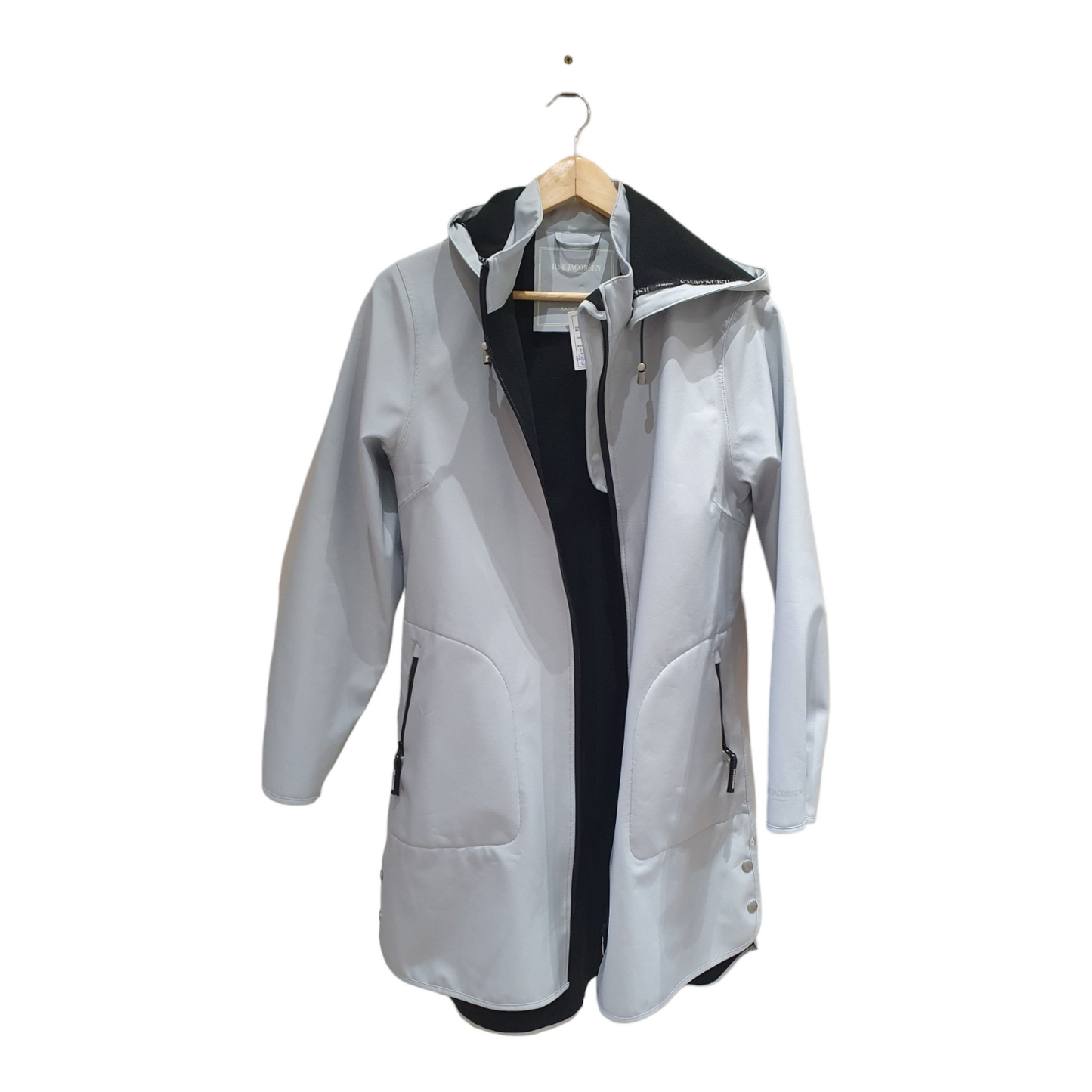 Ilse Jacobsen Pale blue raincoat, size 10
