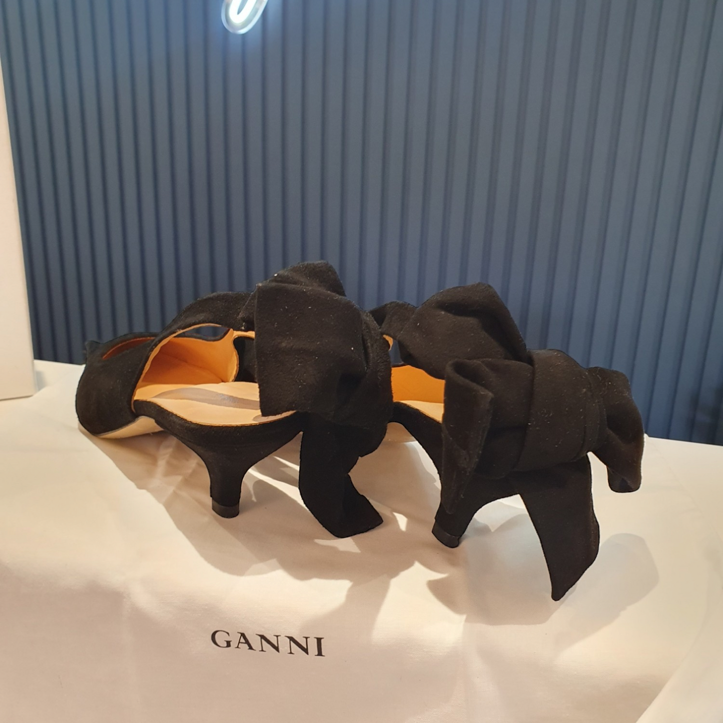 Ganni Black suede slingbacks,  size 40, BNWT