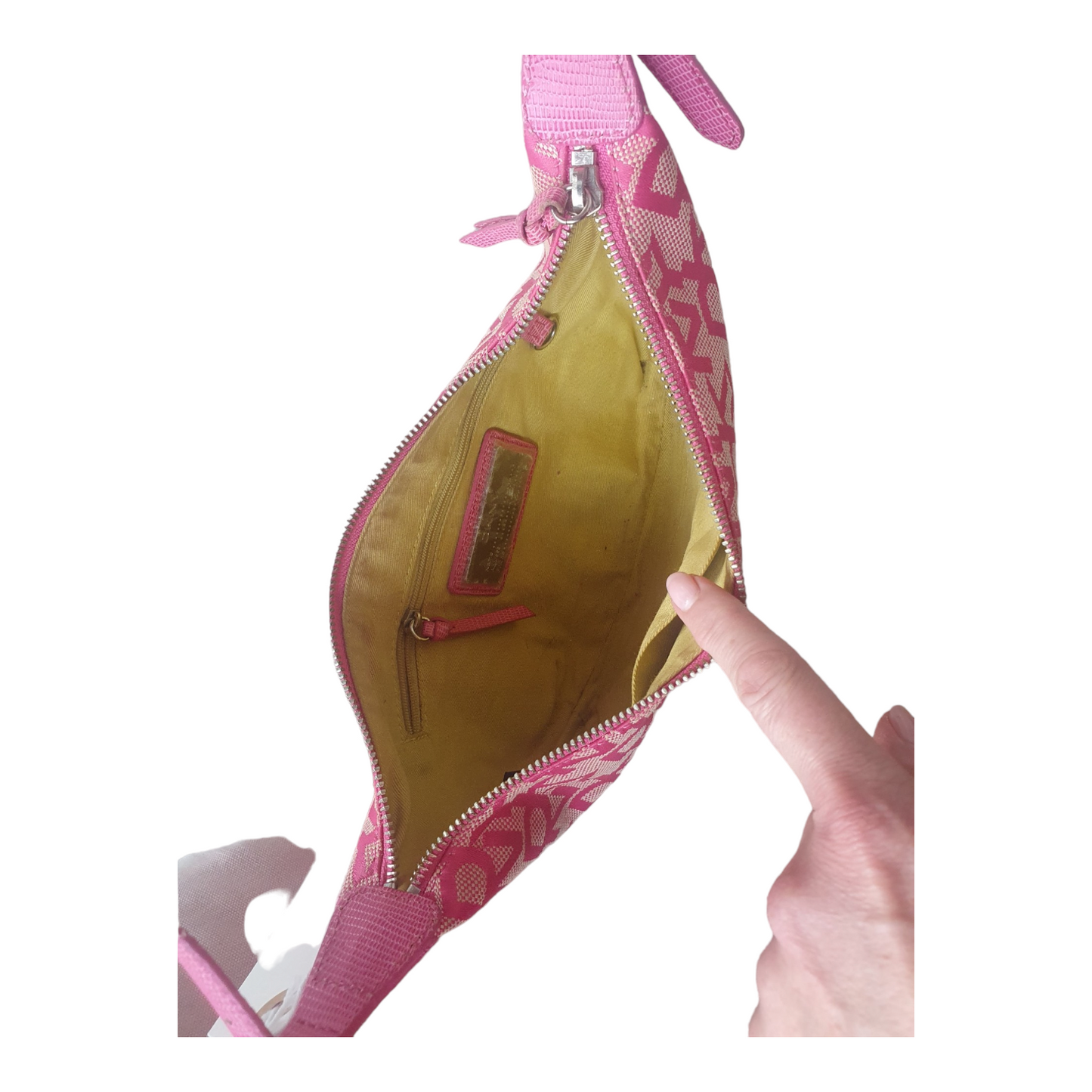 DKNY Pink logo shoulder bag