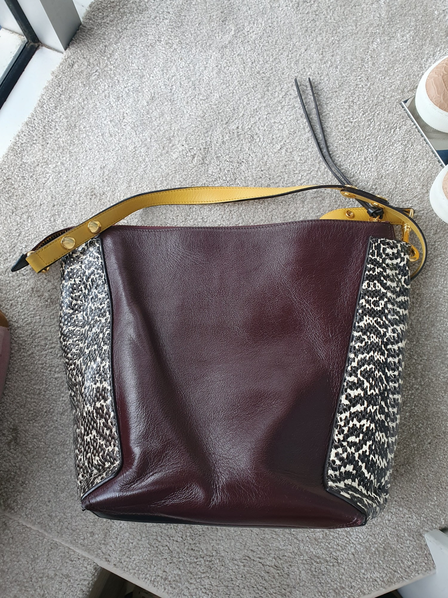Mulberry Camden Tote Bag, in Oxblood and black
