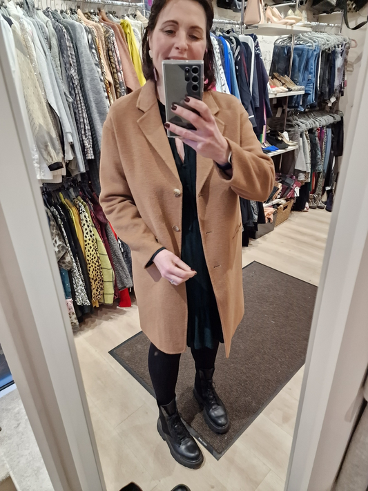 Ottod'Ame Camel Coat, size 12