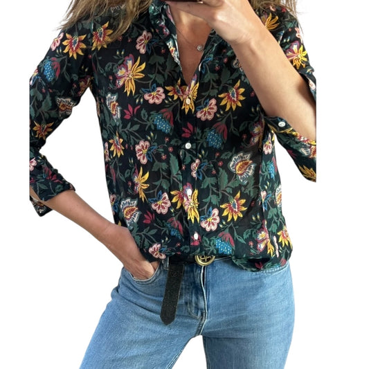 Sézane Black Floral Shirt - Size 8/10