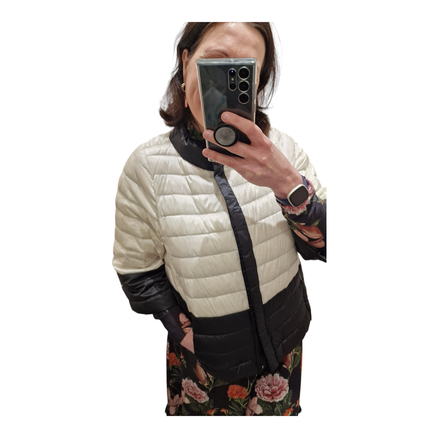 Weekend Max Mara Cream and Black padded jacket, size 16