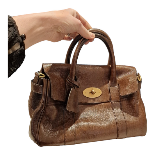Mulberry small Bayswater, grain leather, brown