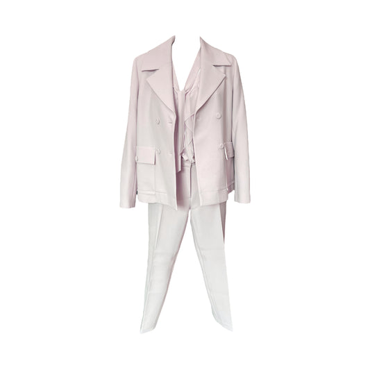 Riani Pale Three Piece Pink Trouser Suit