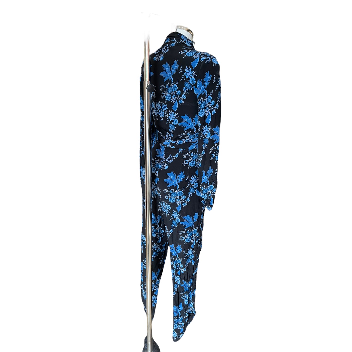 Stella McCartney Black and Blue Silk Jumpsuit