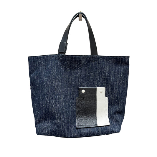 Sport Max Navy Tweed Shopper Bag