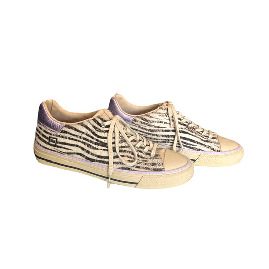 D.A.T.E. Lilac and Zebra Print Trainers