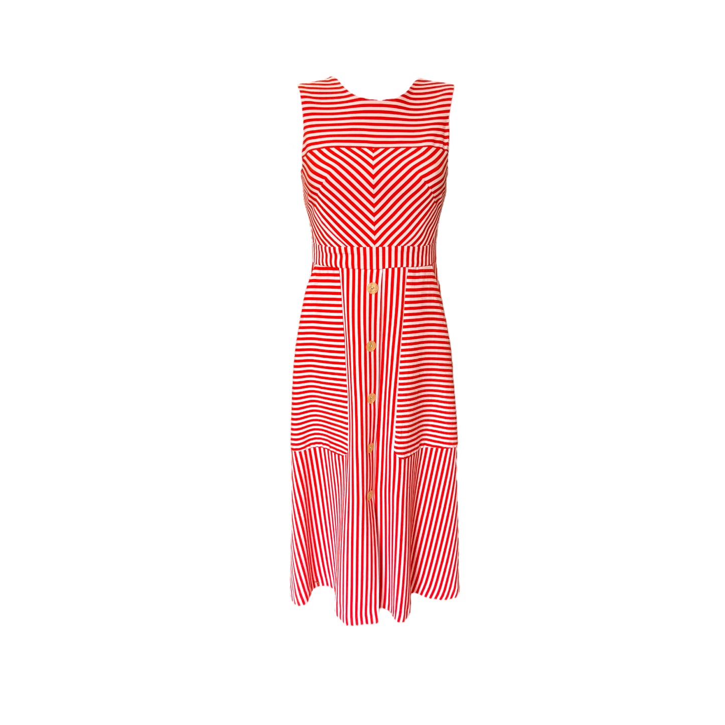 Exquise Pink and Red Stripe Dress