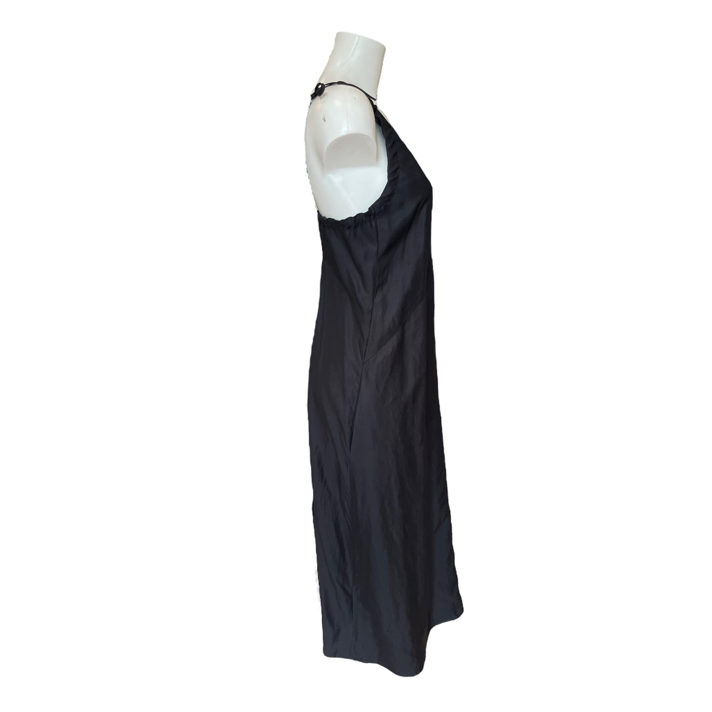 Raey Black Linen Dress and Silk Slip