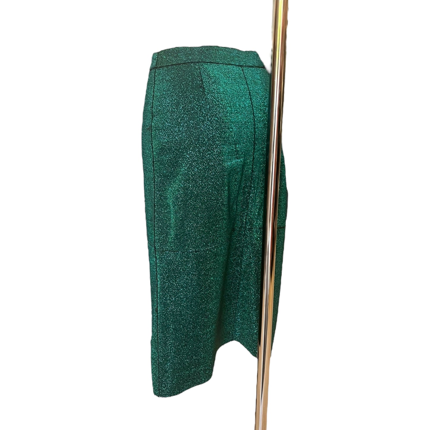 Golden Goose Green Sparkly Midi Skirt