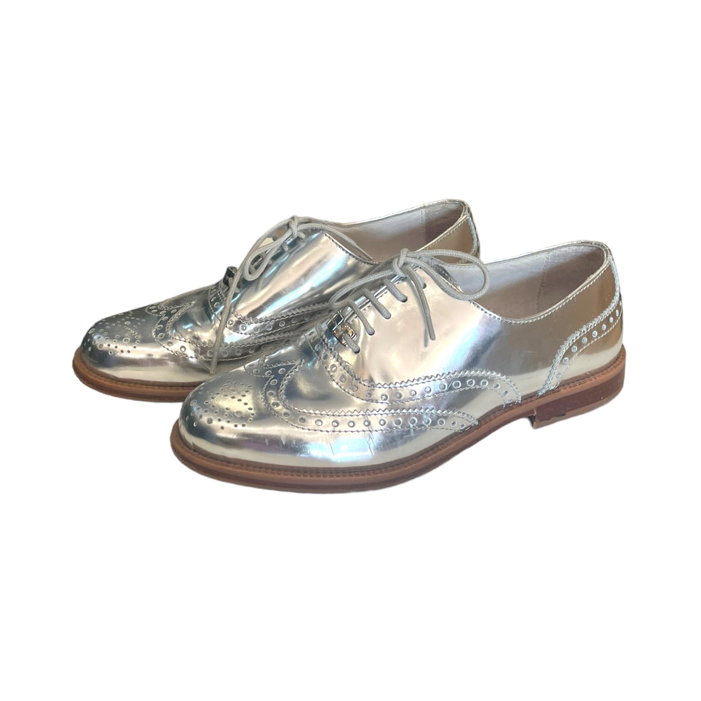 Russell and Bromley Silver Brogues