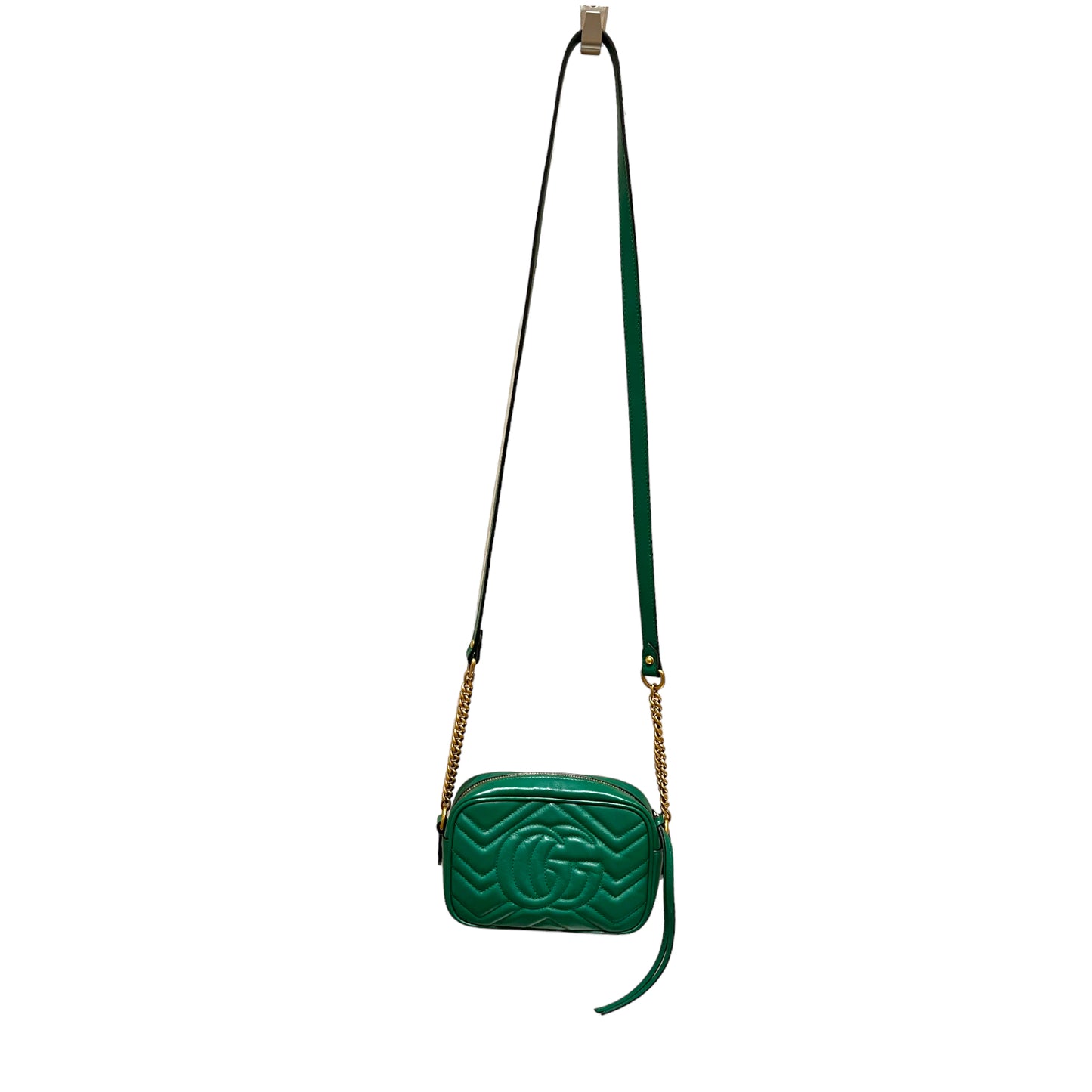 Gucci Marmont Matelasse Green Crossbody Bag