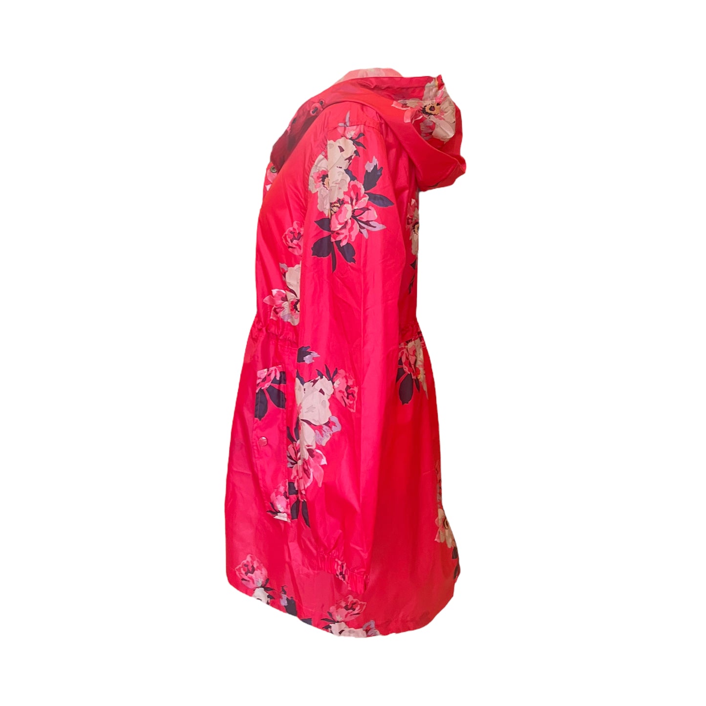 Joules Pink Floral Rain Coat