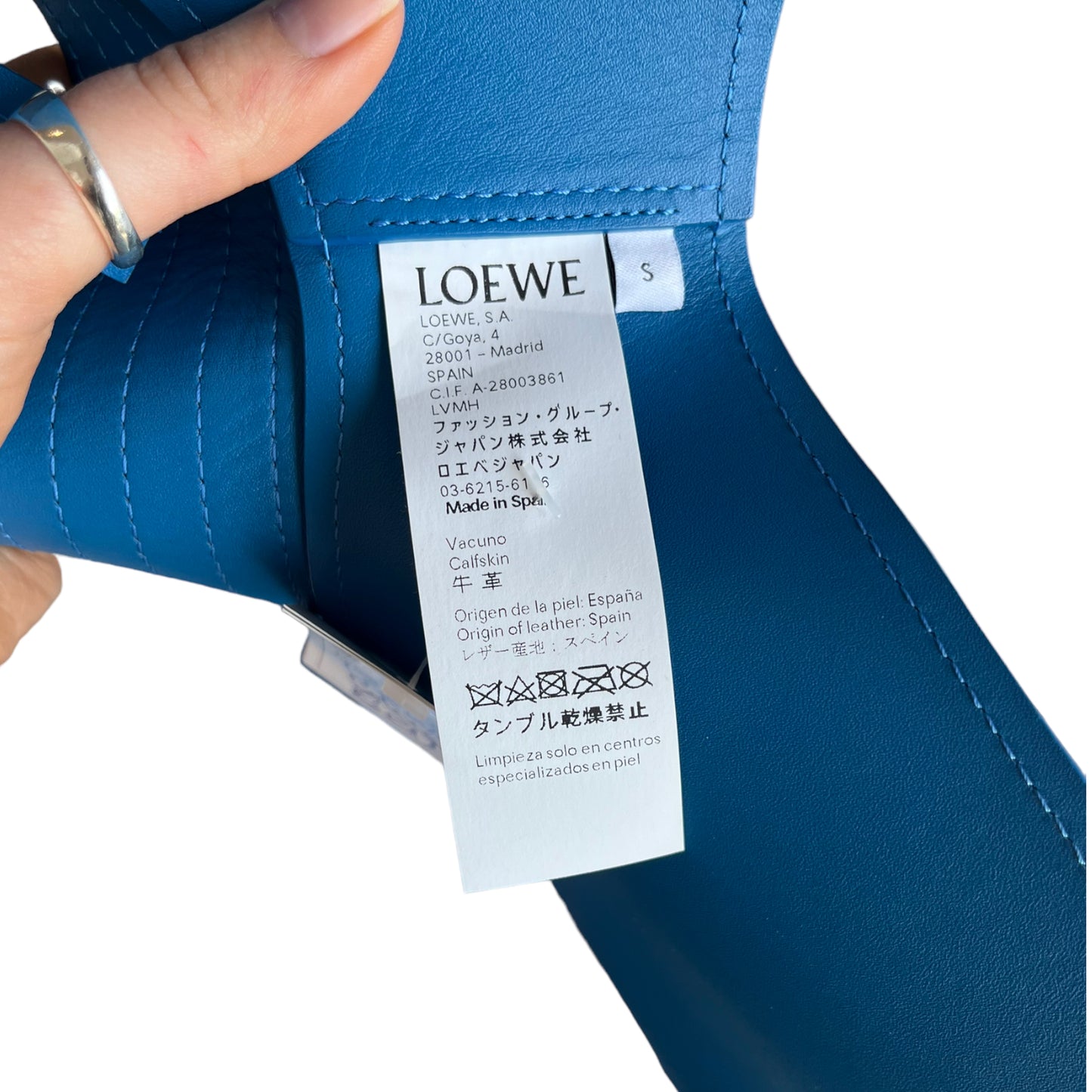 Loewe Statement Blue Leather Belt