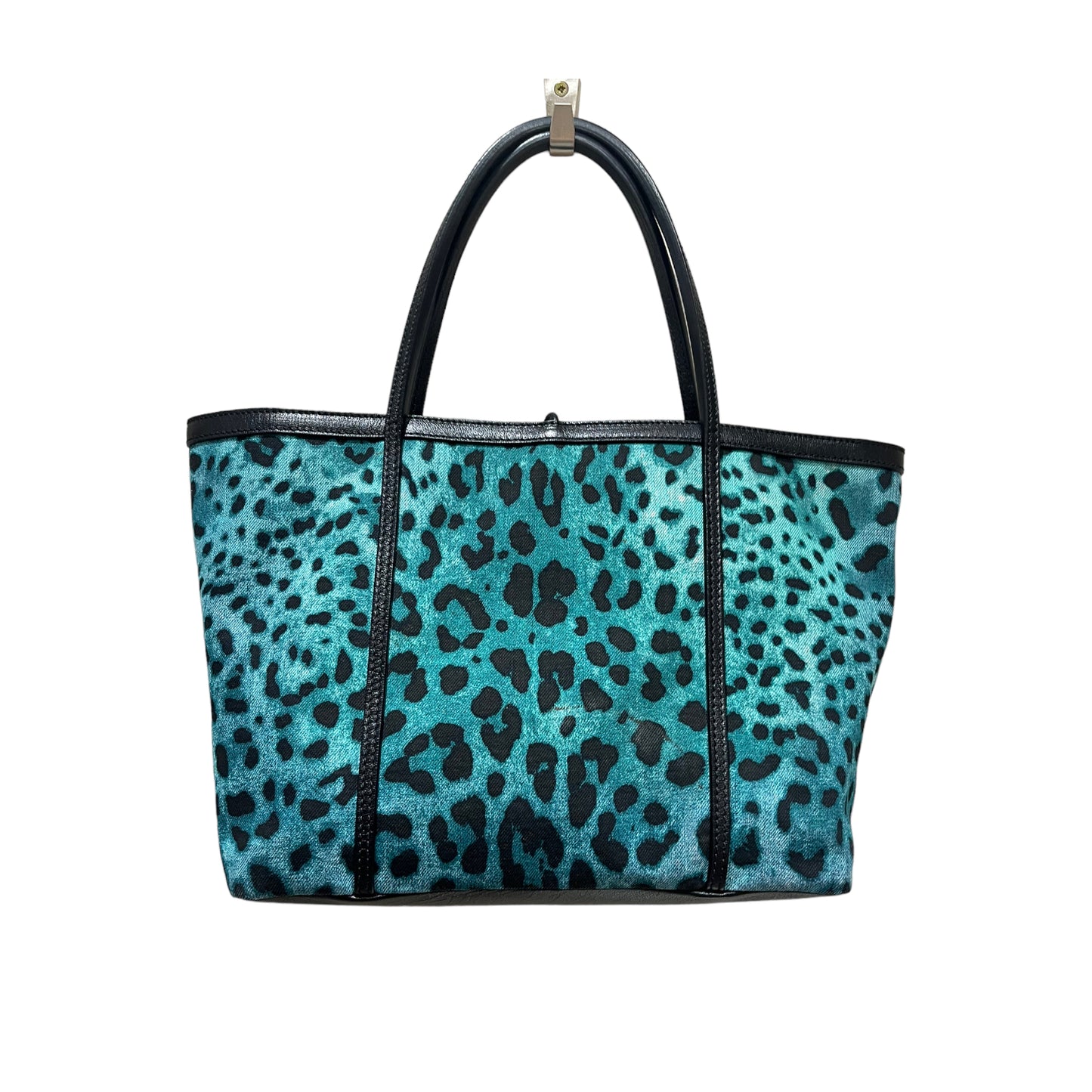 Dolce and Gabbana Blue Animal Print Tote Bag