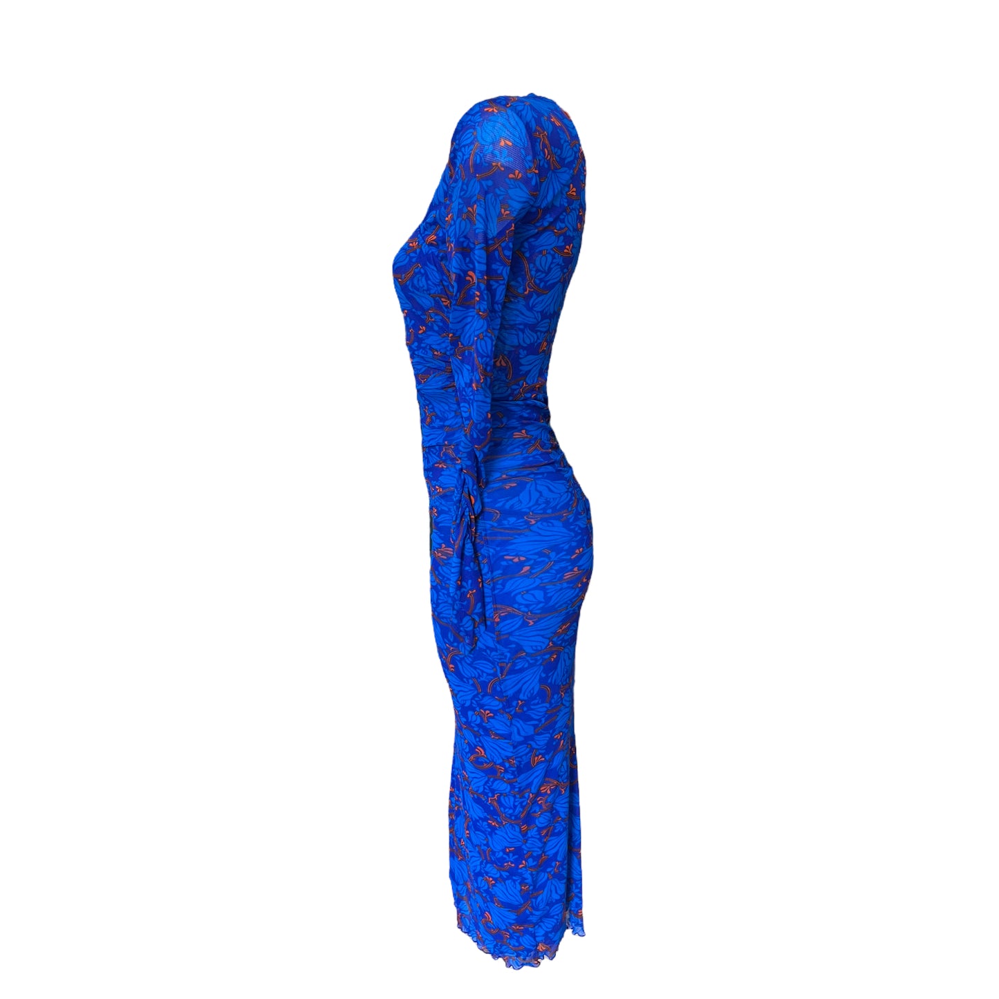 Diane Von Furstenberg Blue and Coral Dress