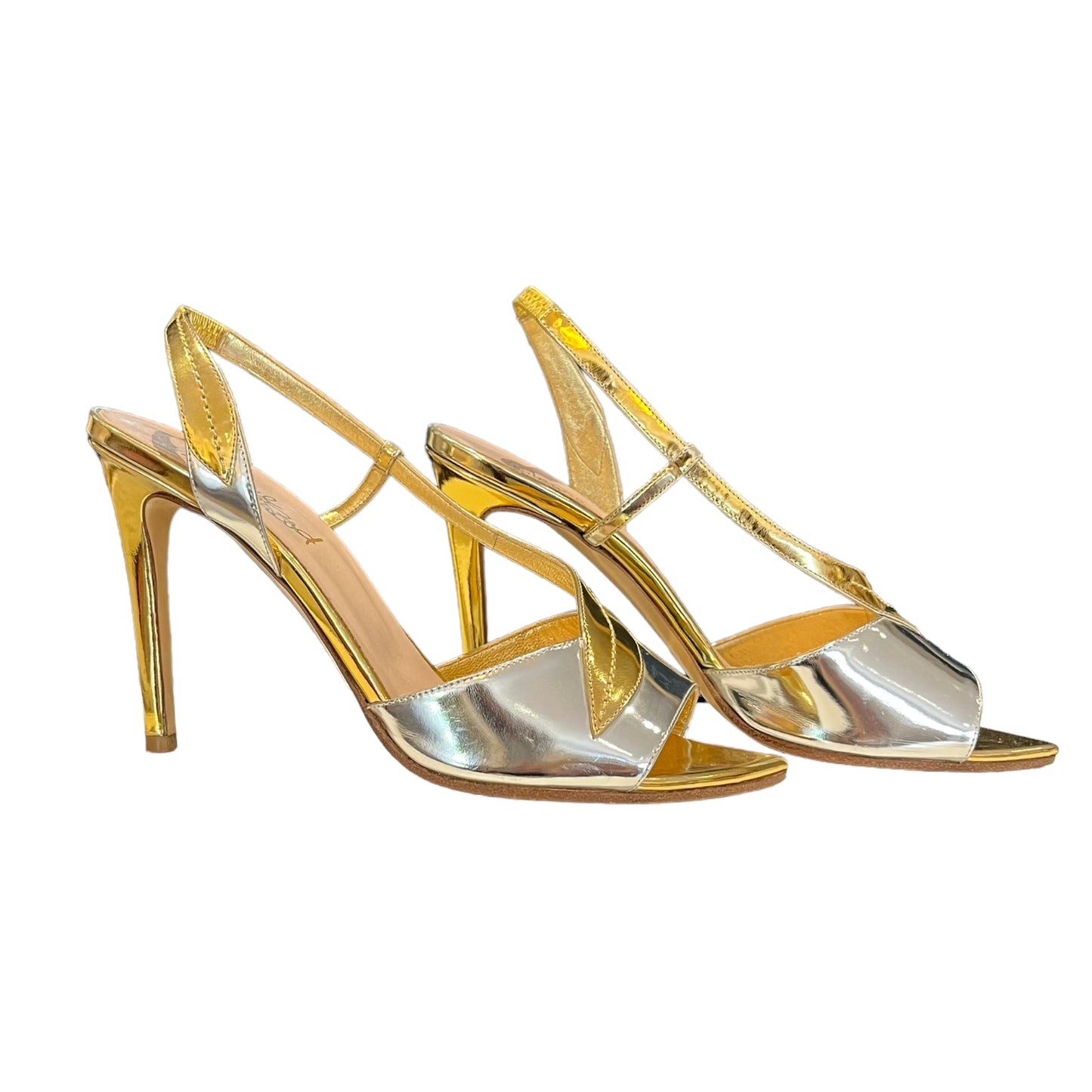 Vivienne Westwood Silver and Gold Slingback Heels