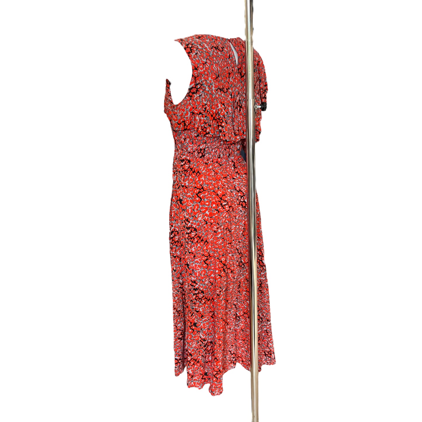 Maje Asymmetric Red Print Dress