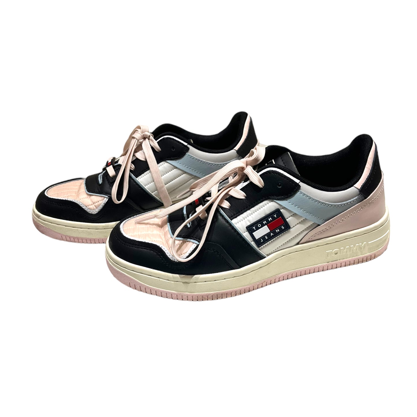 Tommy Hilfiger Black and Pink Trainers