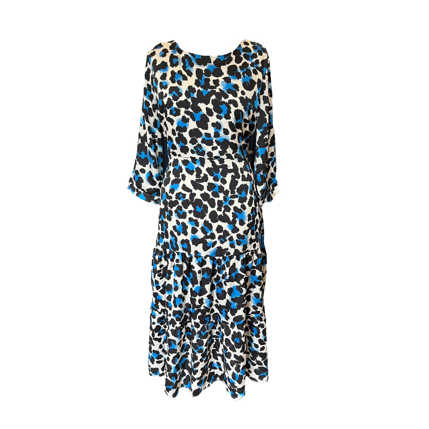 Marc Angelo Blue and Black Animal Print Dress