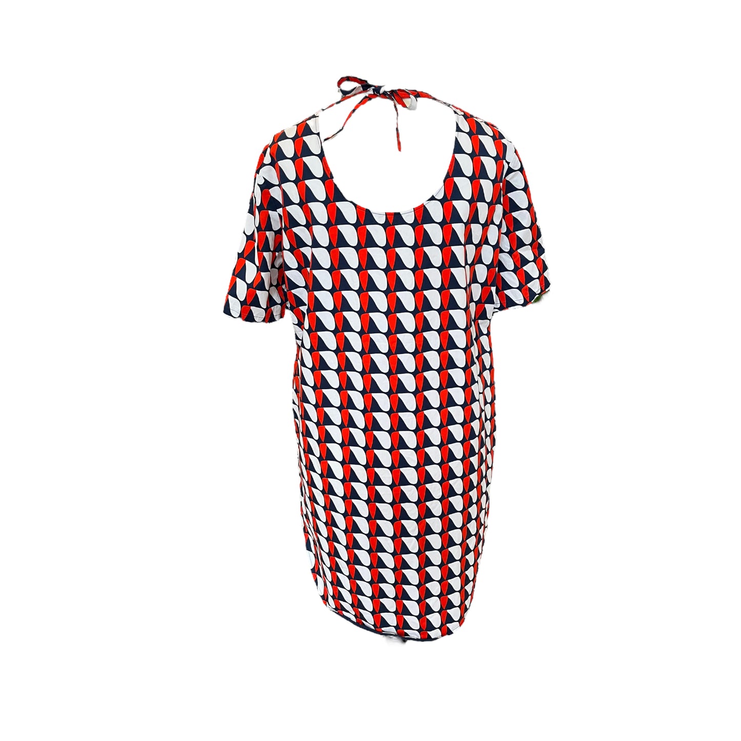COS Navy Red and White Cotton Dress