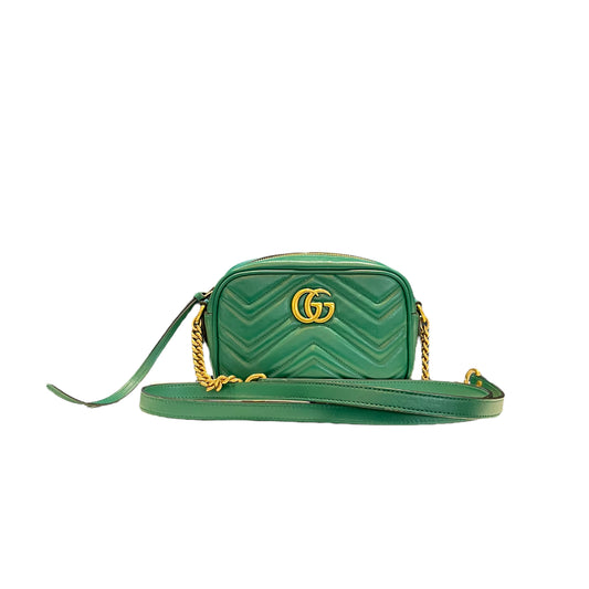 Gucci Marmont Matelasse Green Crossbody Bag