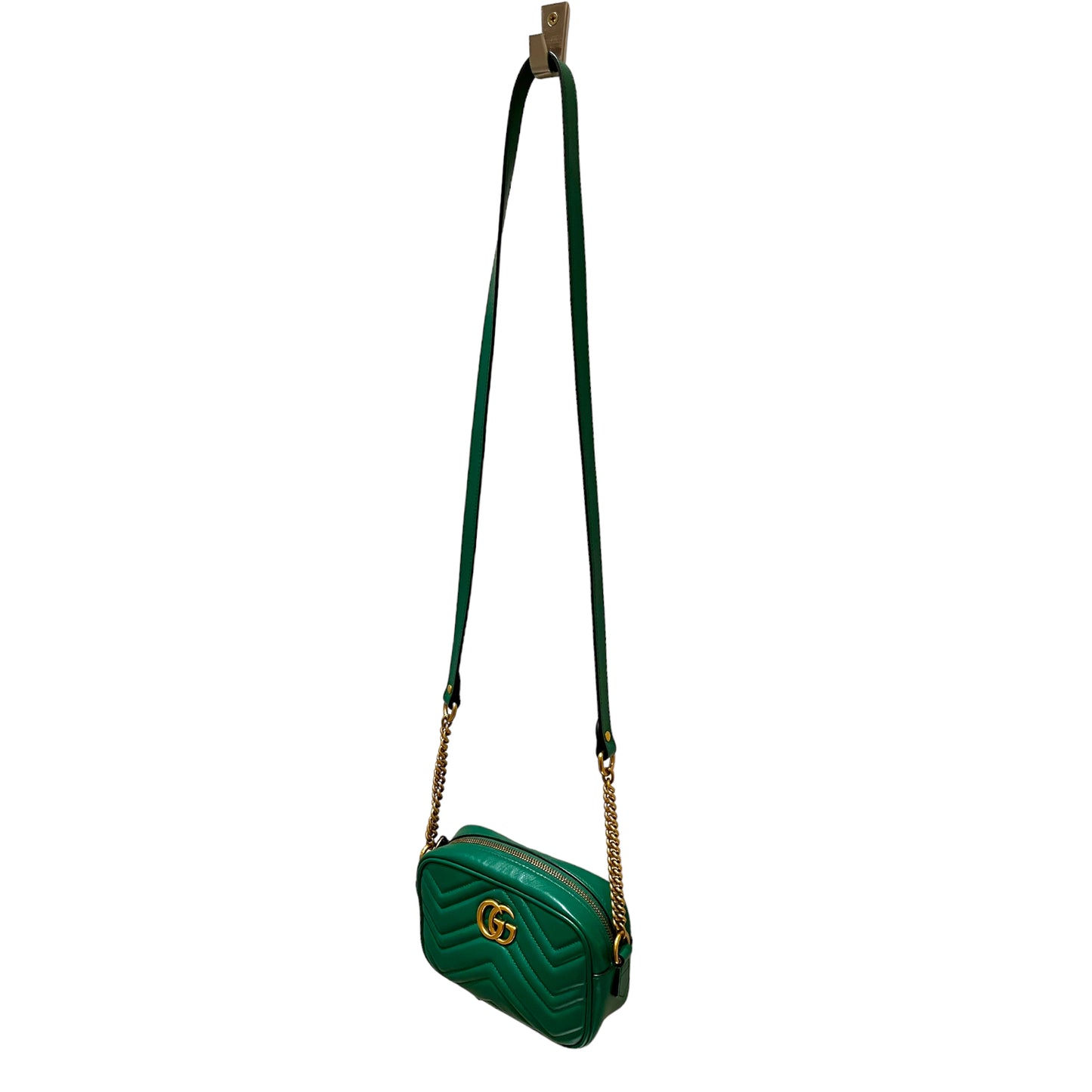 Gucci Marmont Matelasse Green Crossbody Bag