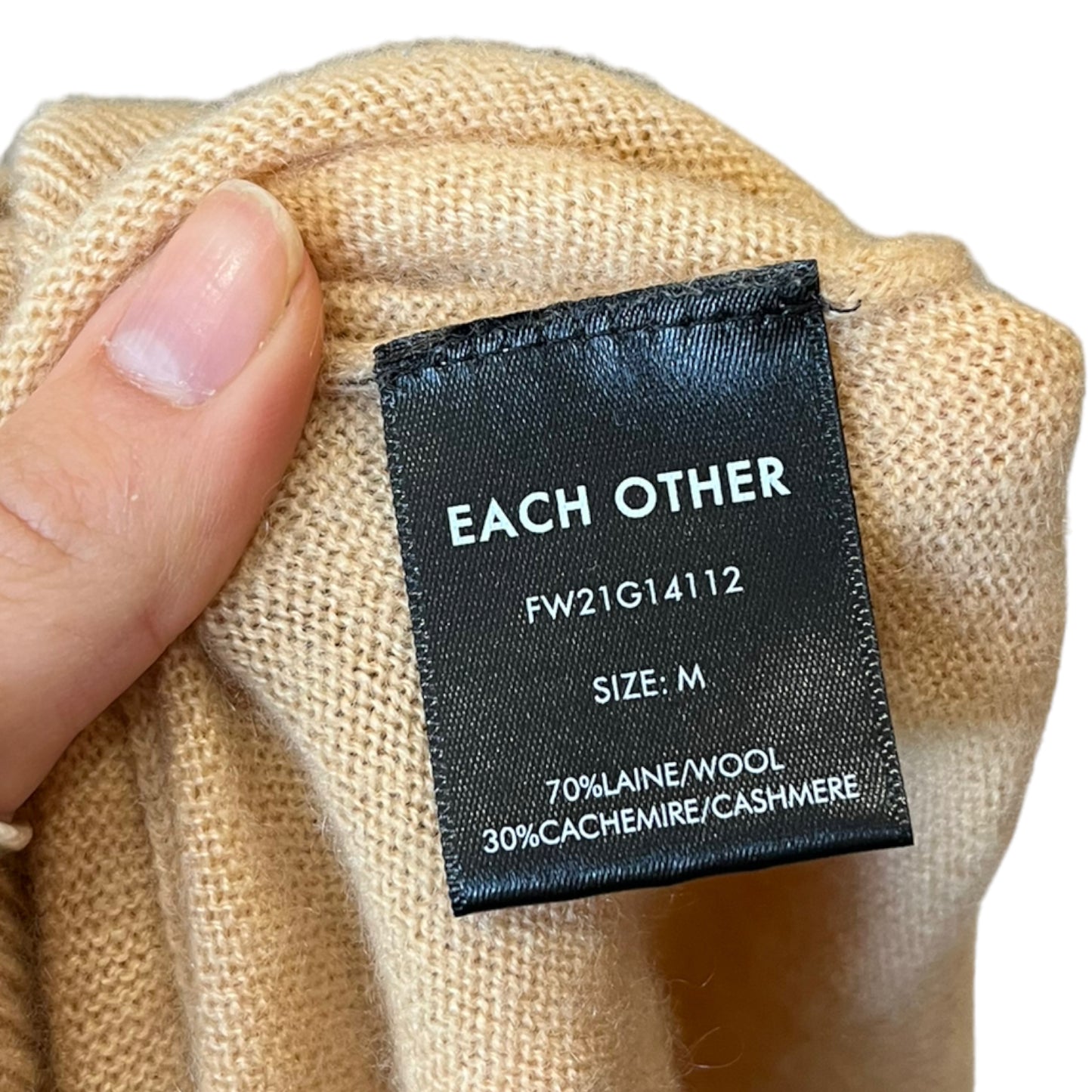 Each Other Tan Cashmere Hoodie