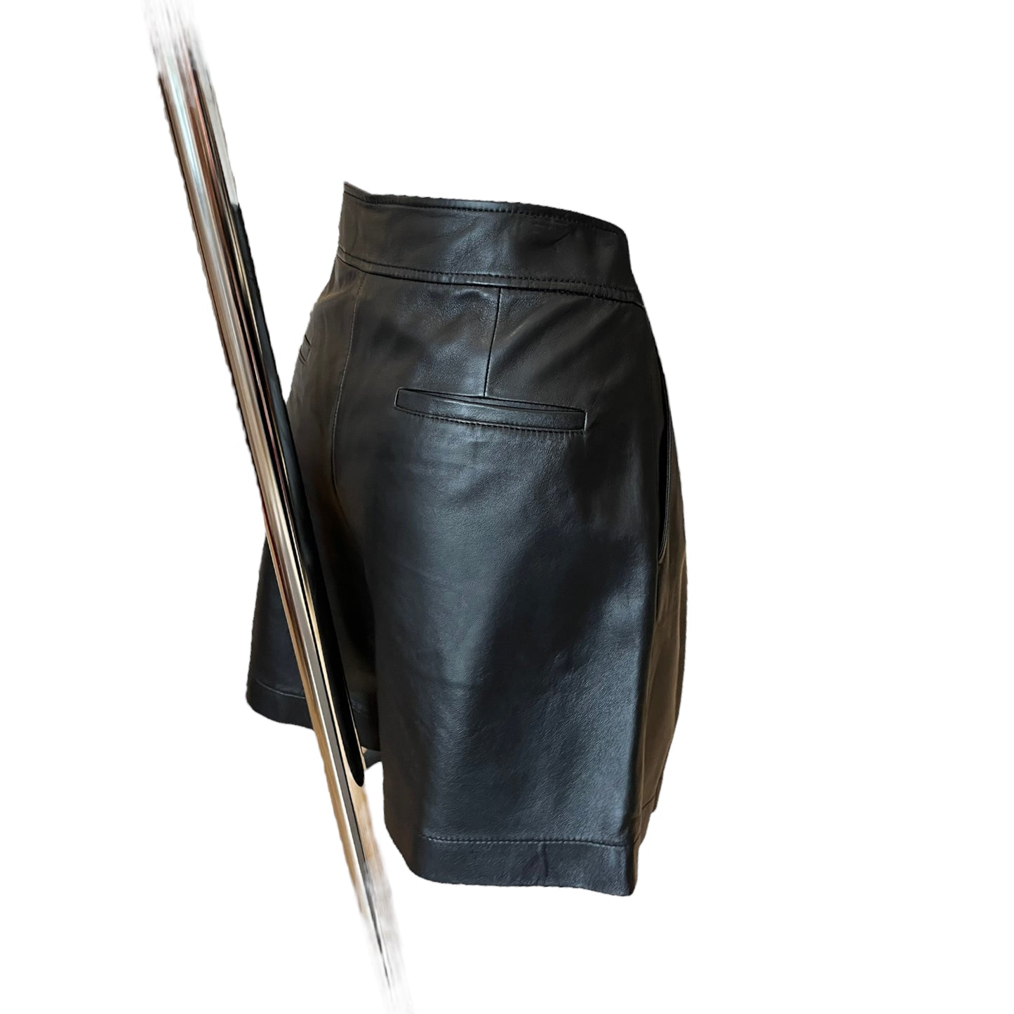 NEW Sports Max Black Leather Shorts