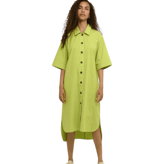Karen by Simonsen Lime Green Womens Shirt Dress - Size EU 34 / UK 8